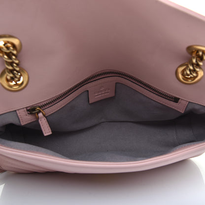 Gucci Calfskin Matelasse Small GG Marmont Shoulder Bag Perfect Pink 5 of 12