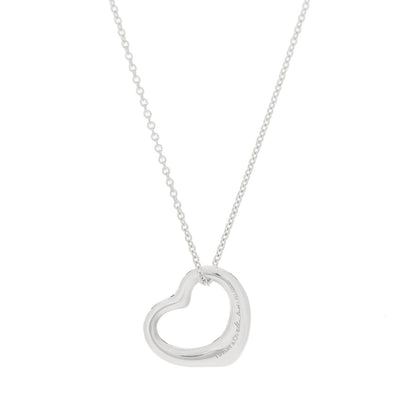 Tiffany Sterling Silver 16mm Elsa Peretti Open Heart Pendant Necklace 6 of 6