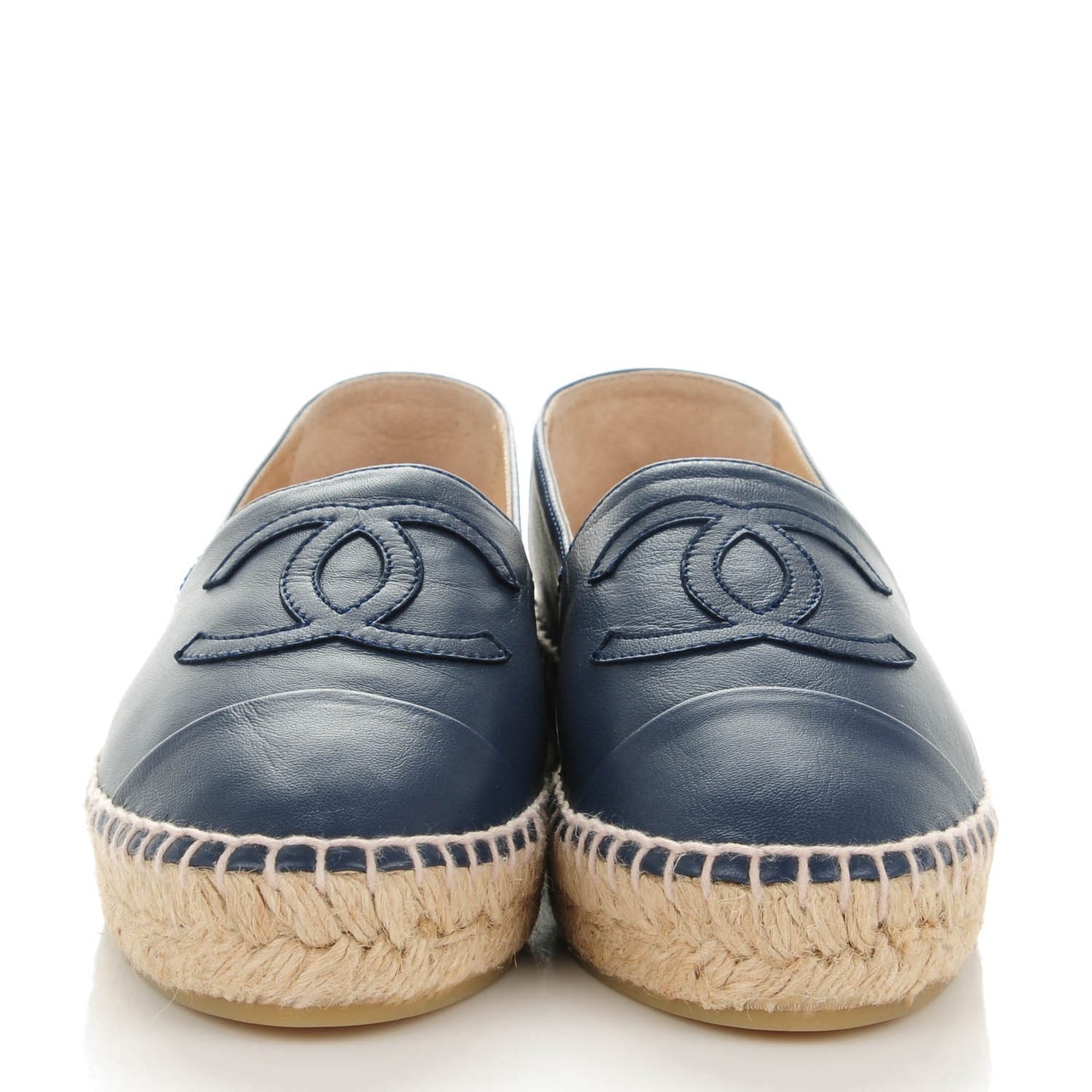 Lambskin CC Espadrilles 36 Dark Navy