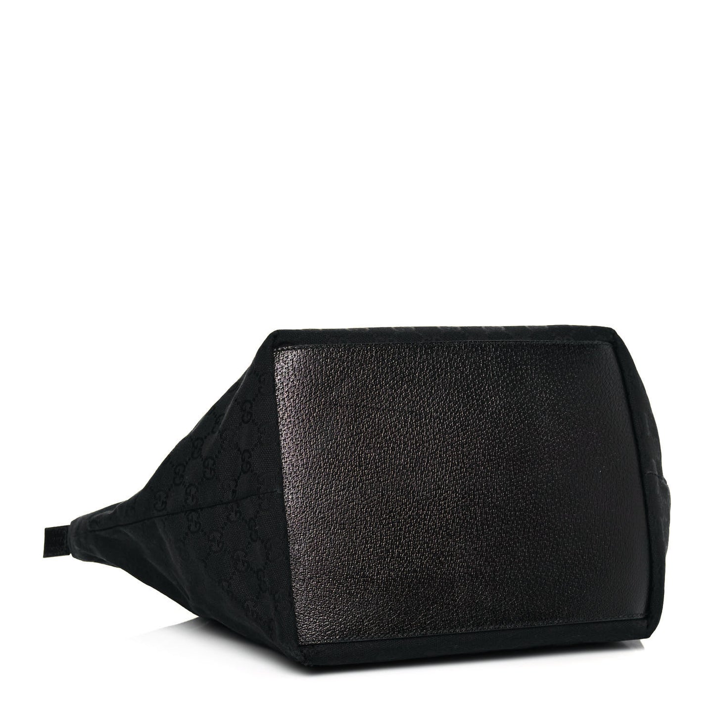 GG Monogram Medium Web Handle Bucket Tote Black
