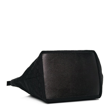 Gucci GG Monogram Medium Web Handle Bucket Tote Black 4 of 14