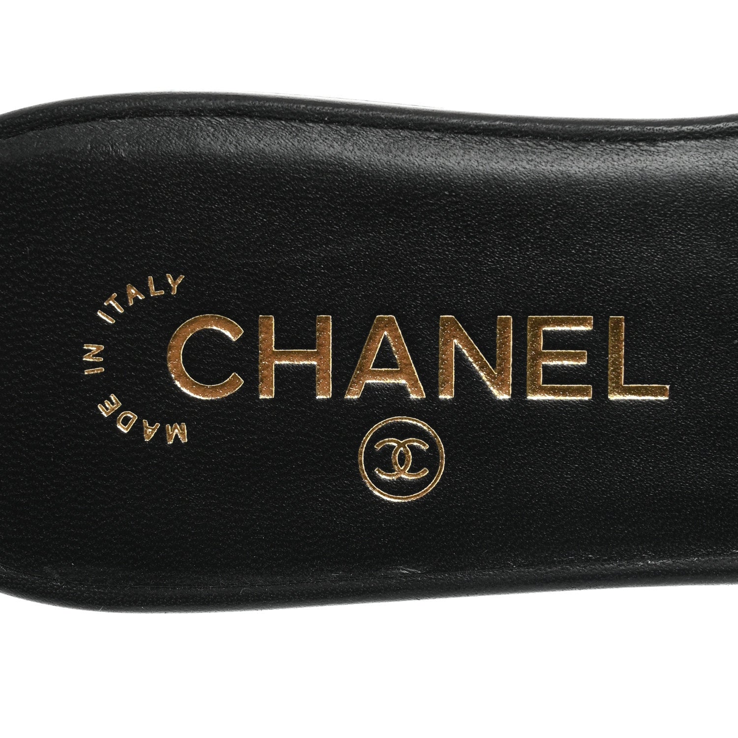 Chanel Lambskin Patent Calfskin CC Cutout Mules 39.5 Black 8 of 10