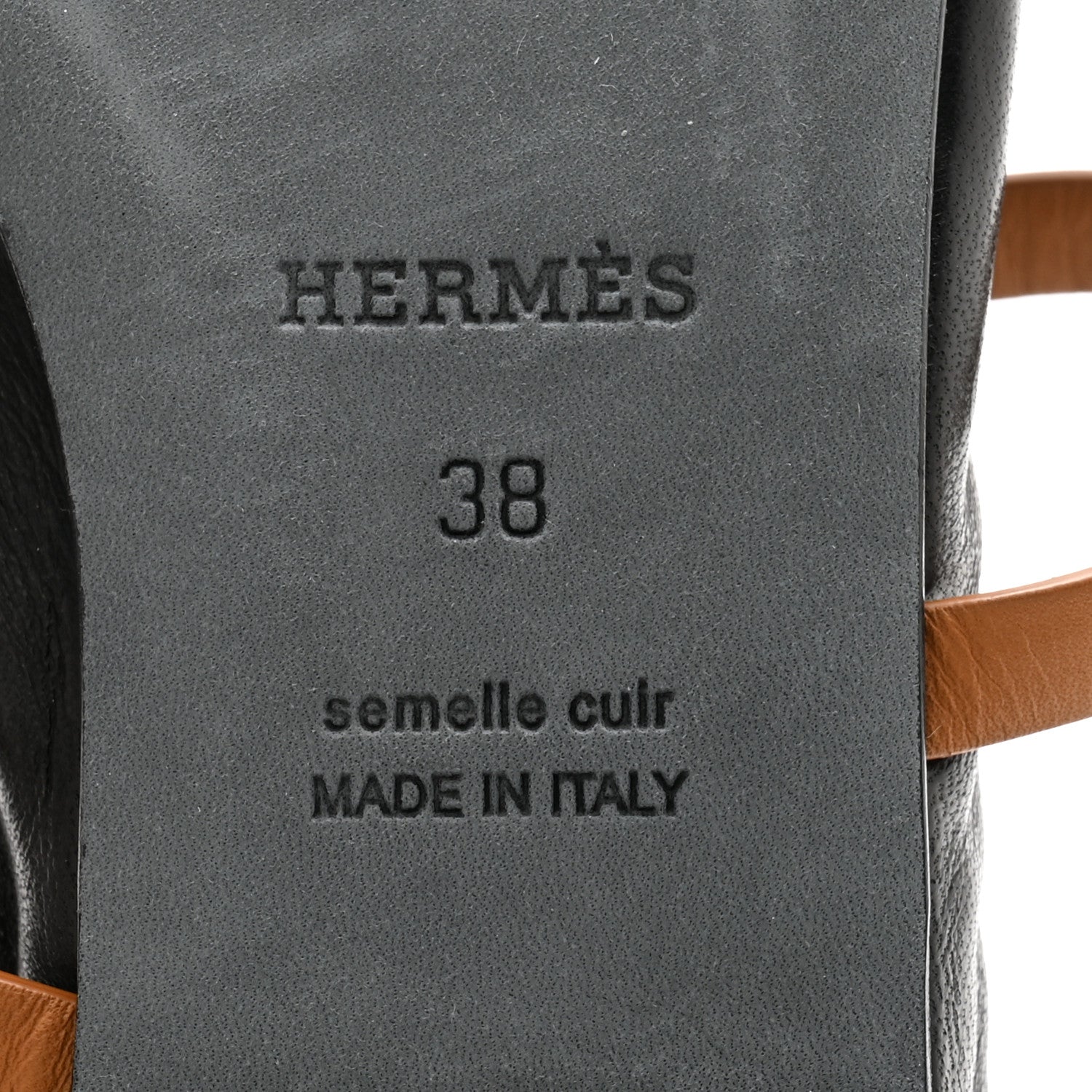 Hermes Nappa Jolly Ballet Flats 38 Black Naturel 7 of 10