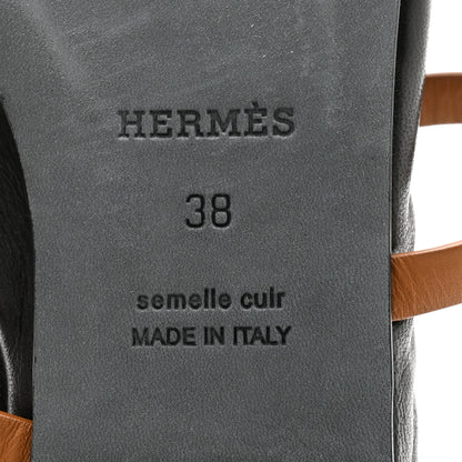 Hermes Nappa Jolly Ballet Flats 38 Black Naturel 7 of 10