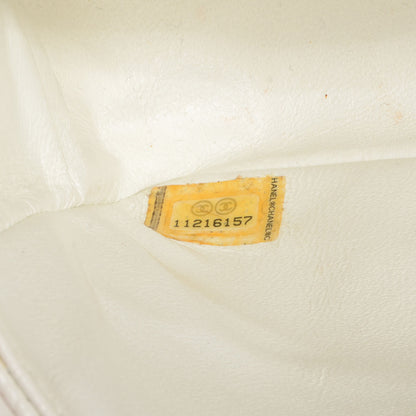 Chanel Caviar Quilted Medium Double Flap White 7 of 8