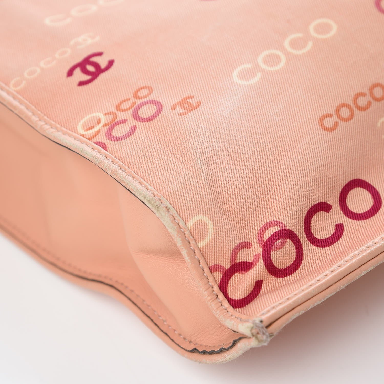 Chanel Canvas Coco Shopping Tote Pink 8 of 14