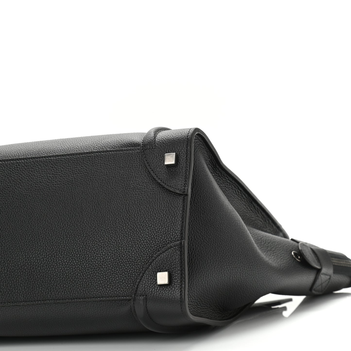 Drummed Calfskin Mini Luggage Black