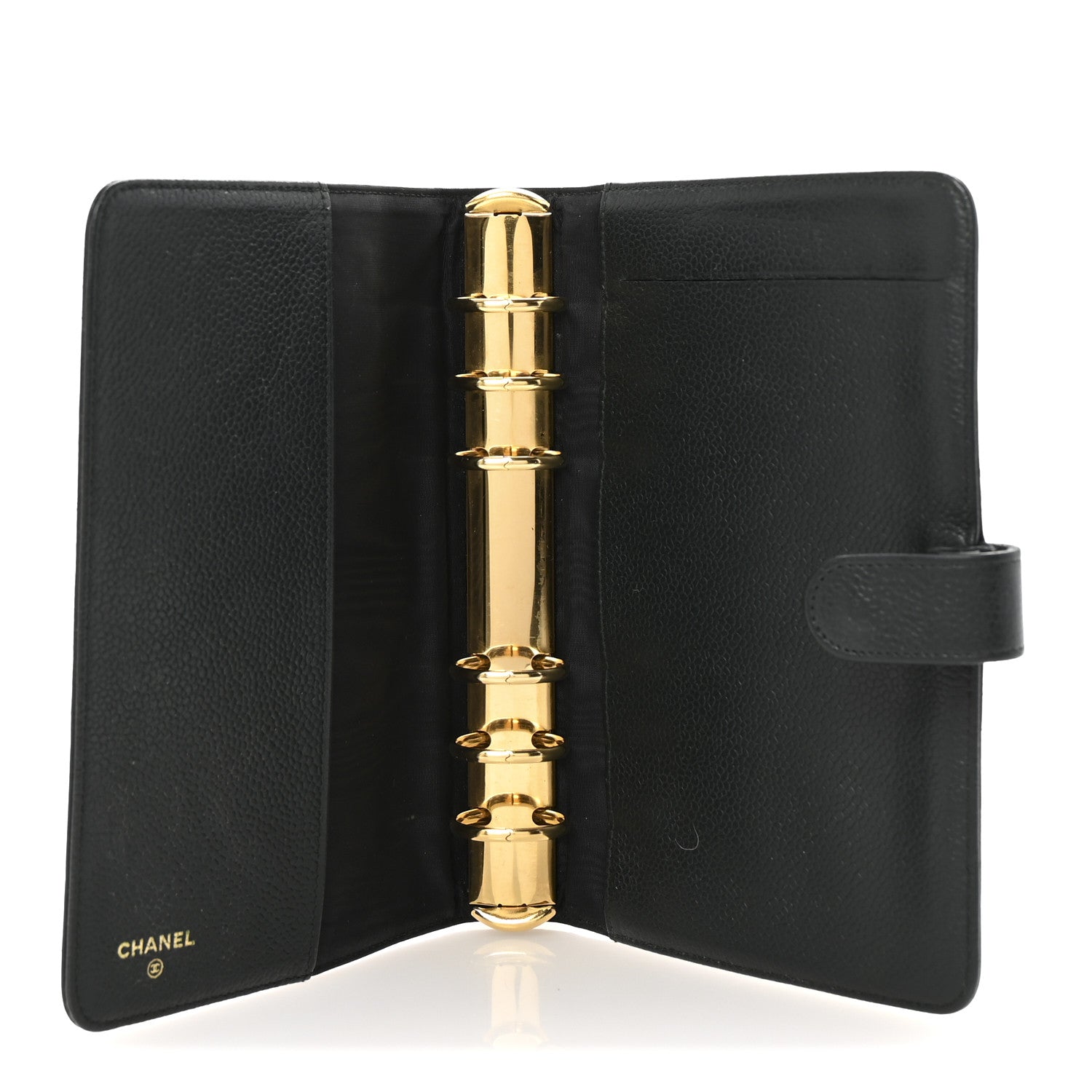 Chanel Caviar Timeless CC Ring Agenda Planner Black 10 of 16