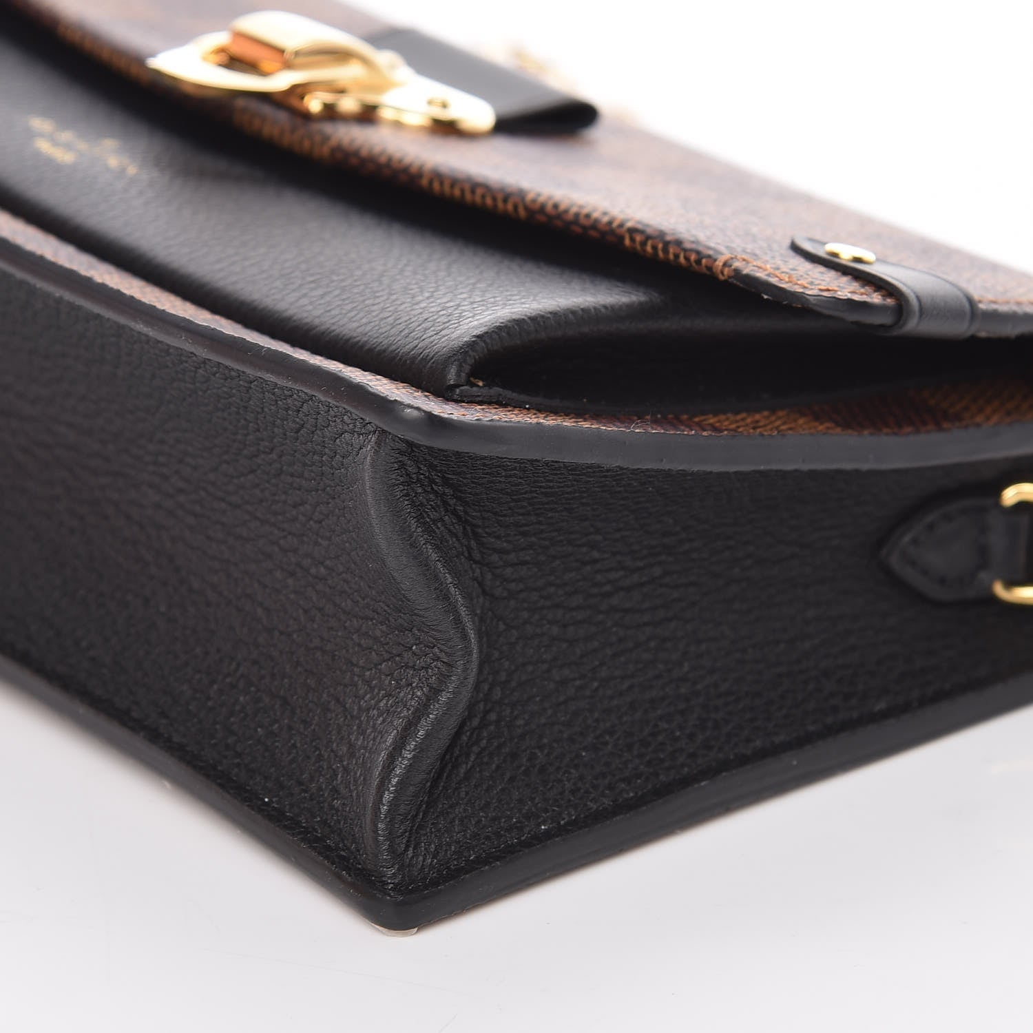 Louis Vuitton Damier Ebene Vavin Chain Wallet Black 9 of 10