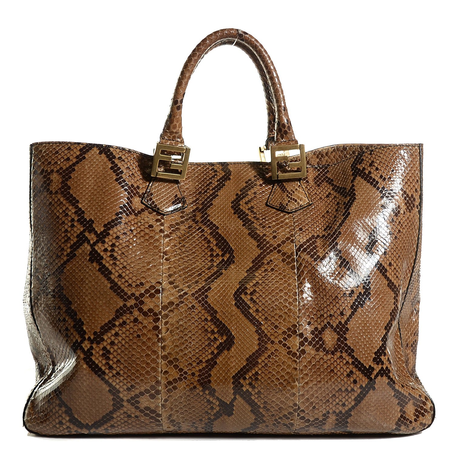 Fendi Python Twins Tote Natural 1 of 10