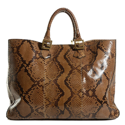Fendi Python Twins Tote Natural 1 of 10