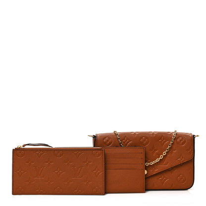 Louis Vuitton Empreinte Pochette Felicie Chain Wallet Cognac 1 of 9