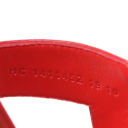 Hermes Calfskin Oran Sandals 40 Rouge Bali 7 of 10