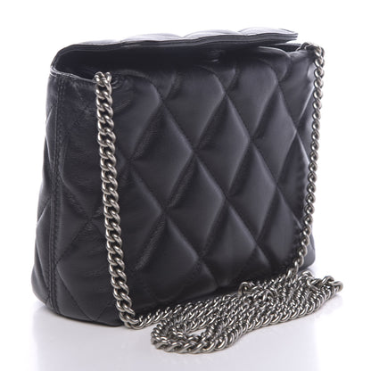Balenciaga Calfskin Quilted Touch B Square Shoulder Bag Black 3 of 11