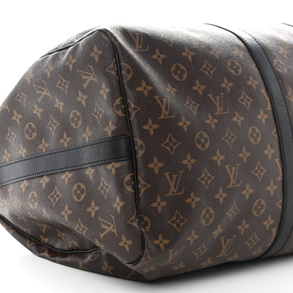 Louis Vuitton Monogram Macassar Keepall Bandouliere 55 8 of 9