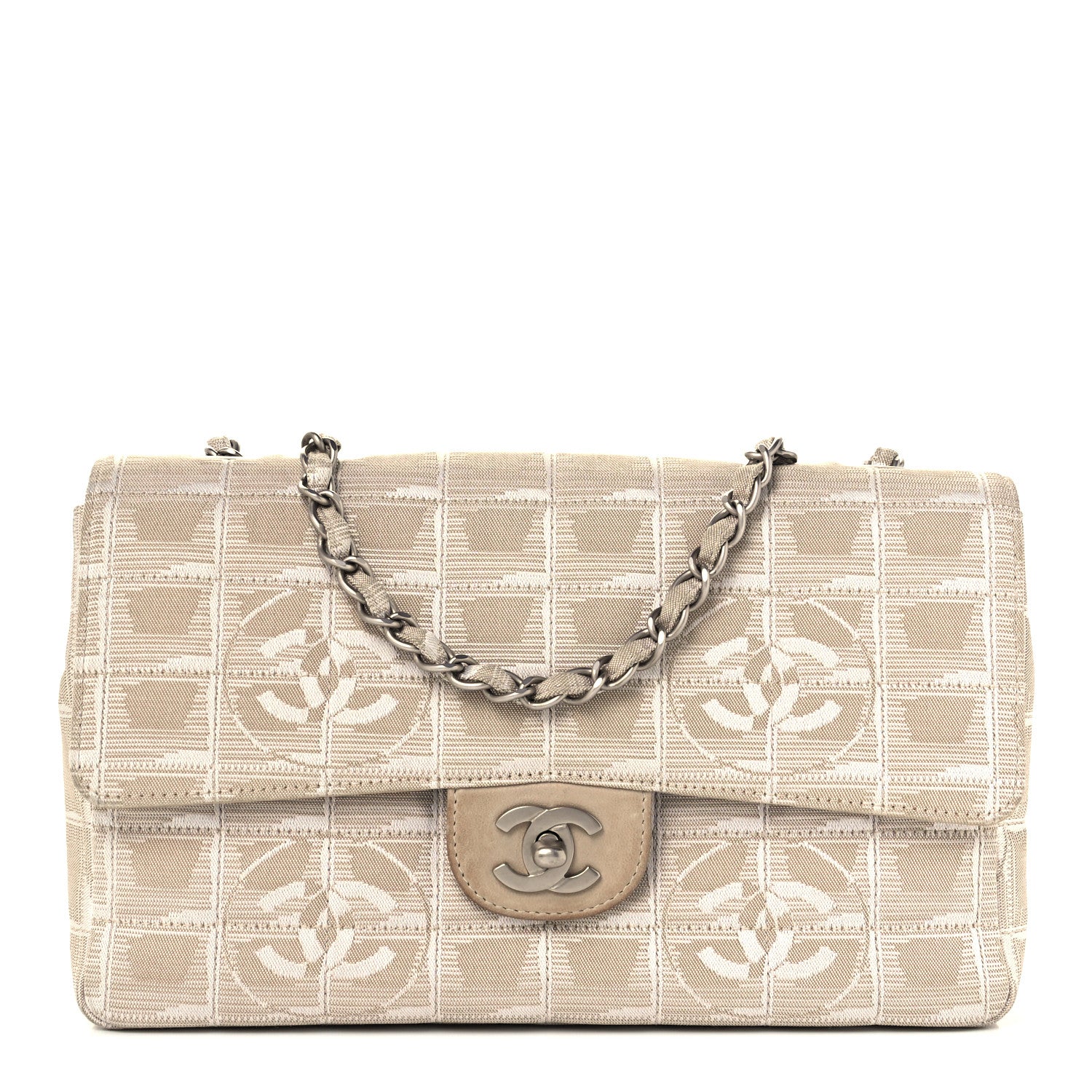 Chanel Nylon Medium Travel Flap Light Beige 1 of 11