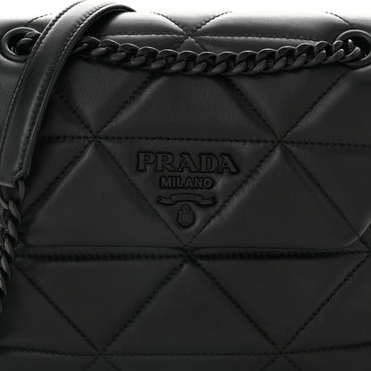 Prada Nappa Triangle Stitched Small Spectrum Bag Black 8 of 10