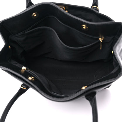 Chanel Calfskin Tall Cerf Tote Black 4 of 18