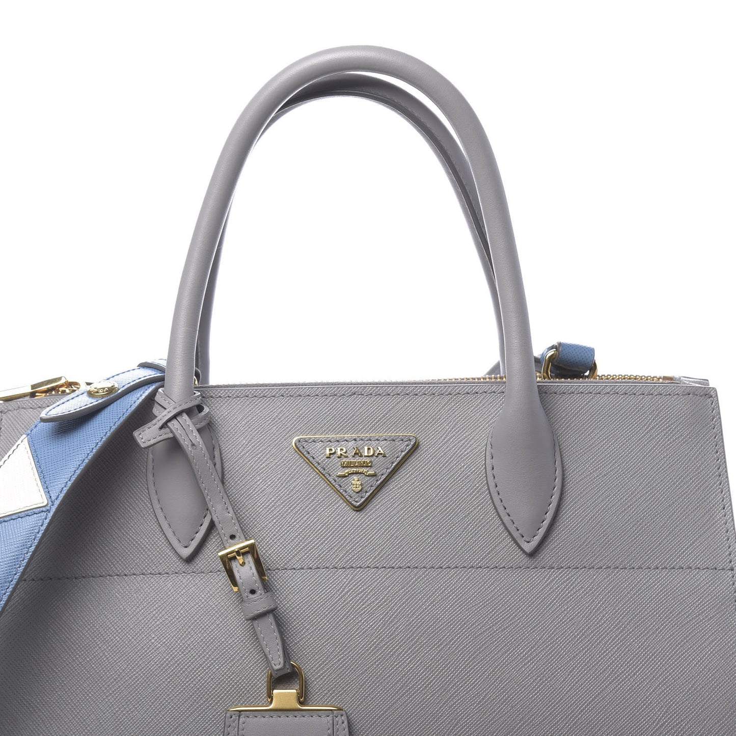 Saffiano City Calfskin Greche Paradigme Bag Nube Mare