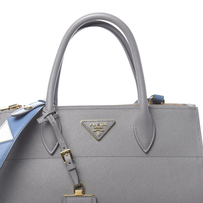 Prada Saffiano City Calfskin Greche Paradigme Bag Nube Mare 9 of 11