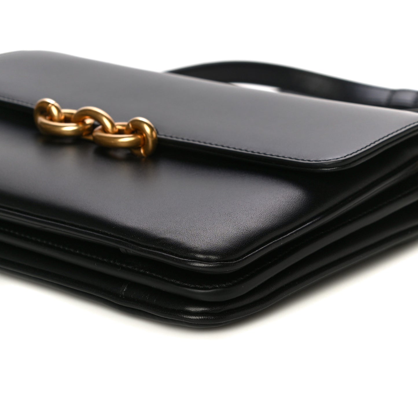 Smooth Calfskin Le Maillon Satchel Black