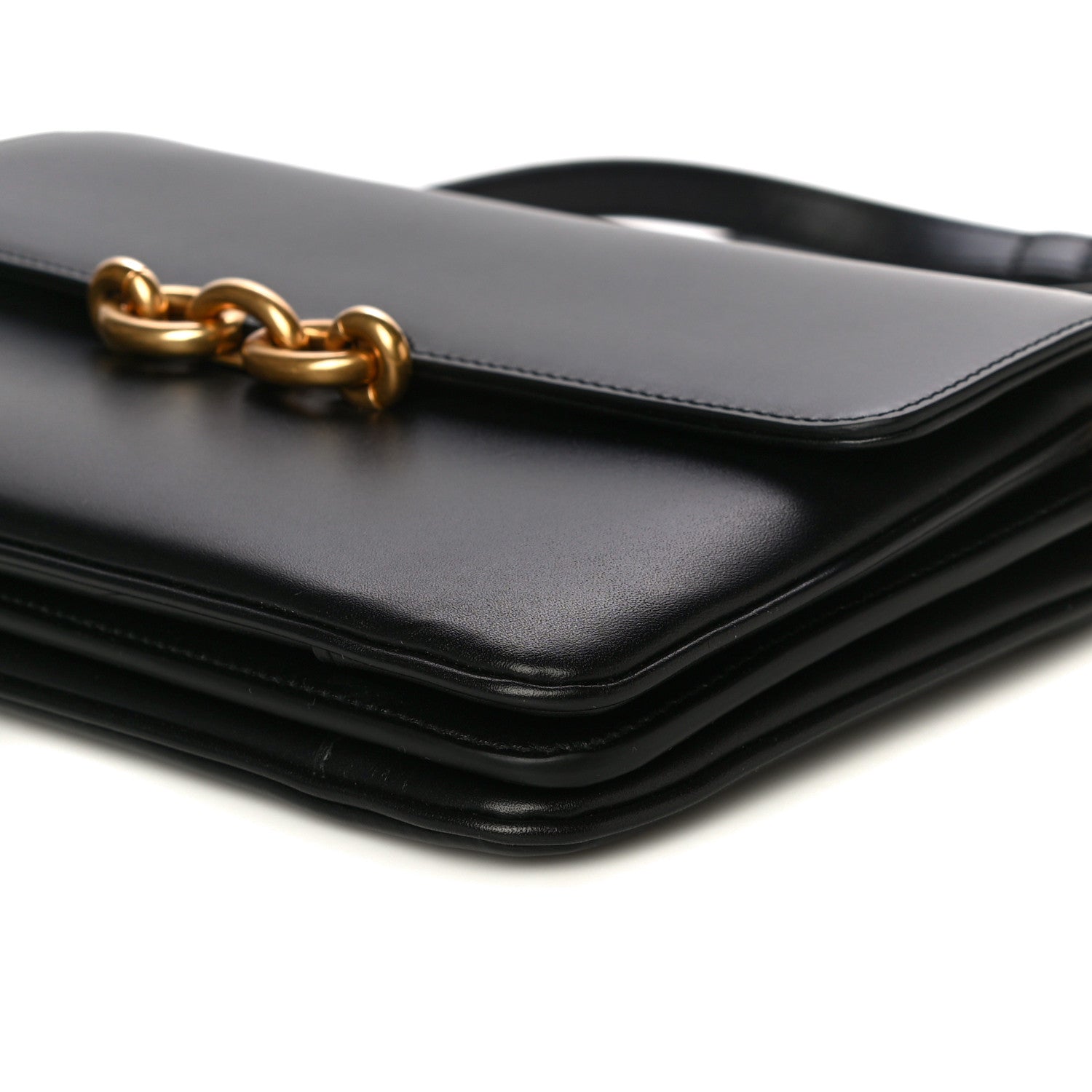Saint Laurent Smooth Calfskin Le Maillon Satchel Black 10 of 13
