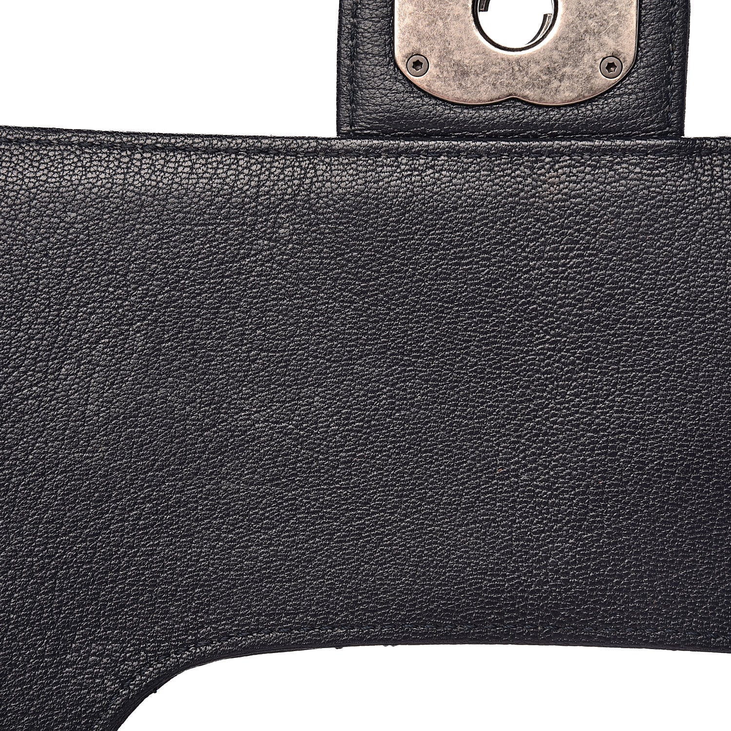 Chanel Goatskin Quilted Large Perfect Edge Flap Navy 11 of 20