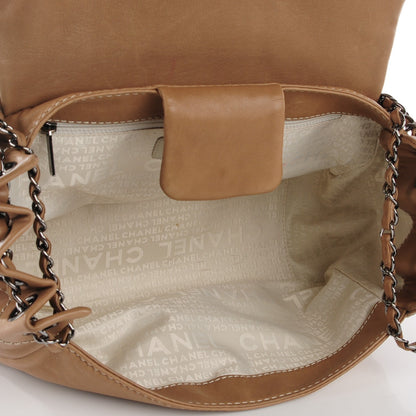 Chanel Lambskin Diamond Stitched Accordion Flap Beige 5 of 7