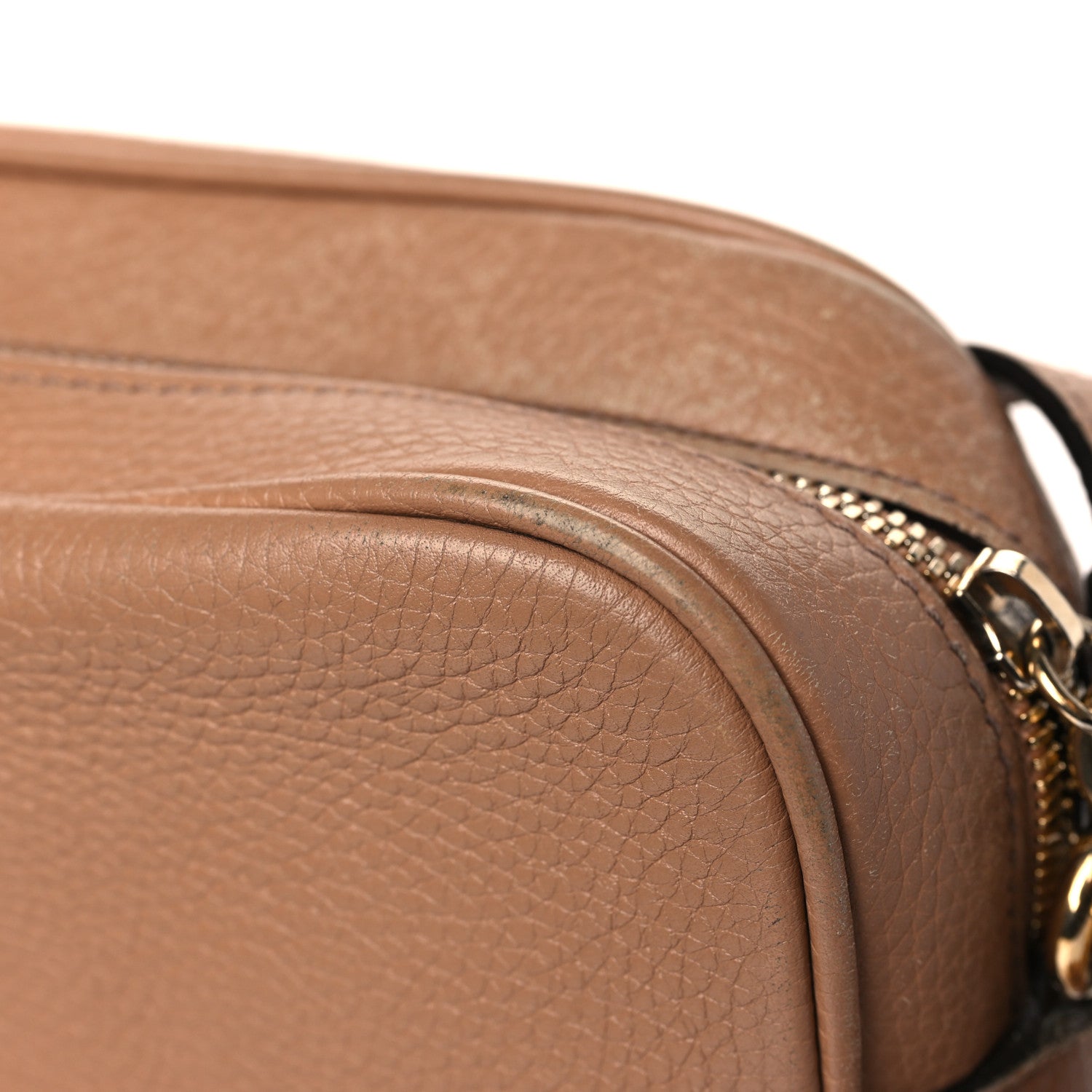 Gucci Pebbled Calfskin Small Soho Disco Bag Camelia 15 of 16