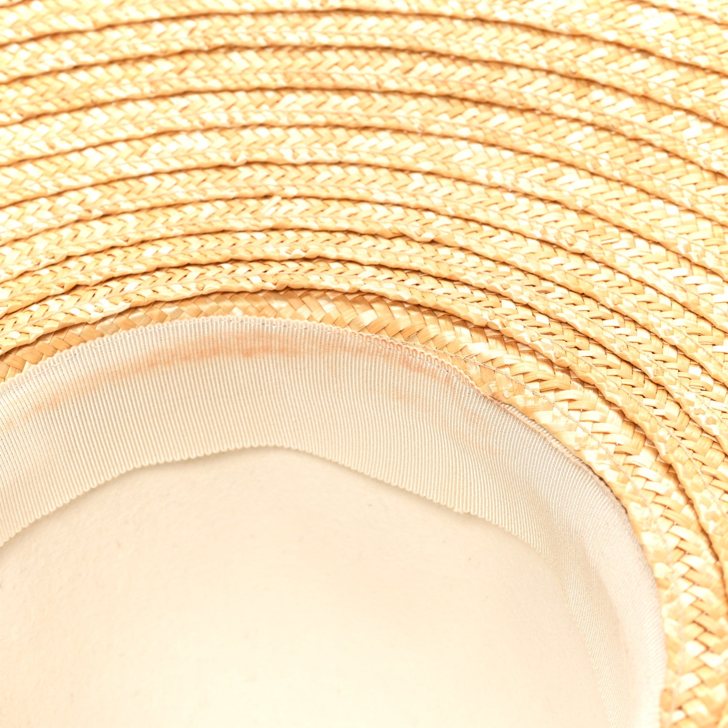 Gucci Straw Felt Wide Brim Hat S Beige White 10 of 10