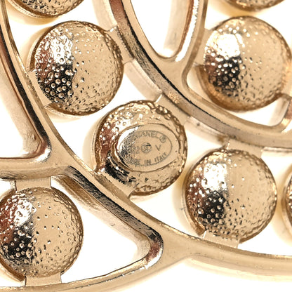 Chanel Pearl CC Brooch Light Gold 3 of 4