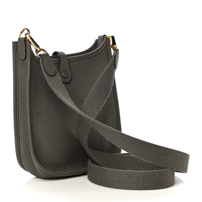 Hermes Taurillon Clemence Evelyne TPM Etain 3 of 9