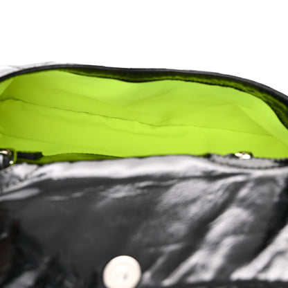 Chanel Patent Quilted Day Glo Flap Bag Black 5 of 11