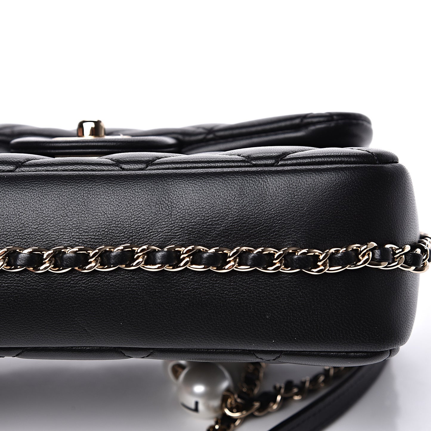Lambskin Quilted Small My Precious Flap Black