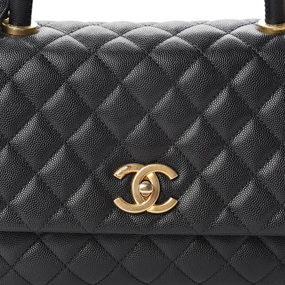 Chanel Caviar Quilted Small Coco Handle Flap Black 8 of 10