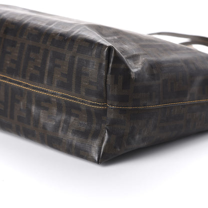 Fendi Zucca Spalmati Matrioska Small Roll Tote Tobacco Black 7 of 9