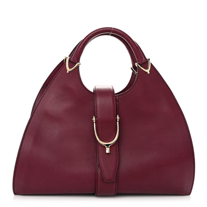 Gucci Calfskin Medium Stirrup Top Handle Bag Cherry Gloss 1 of 11