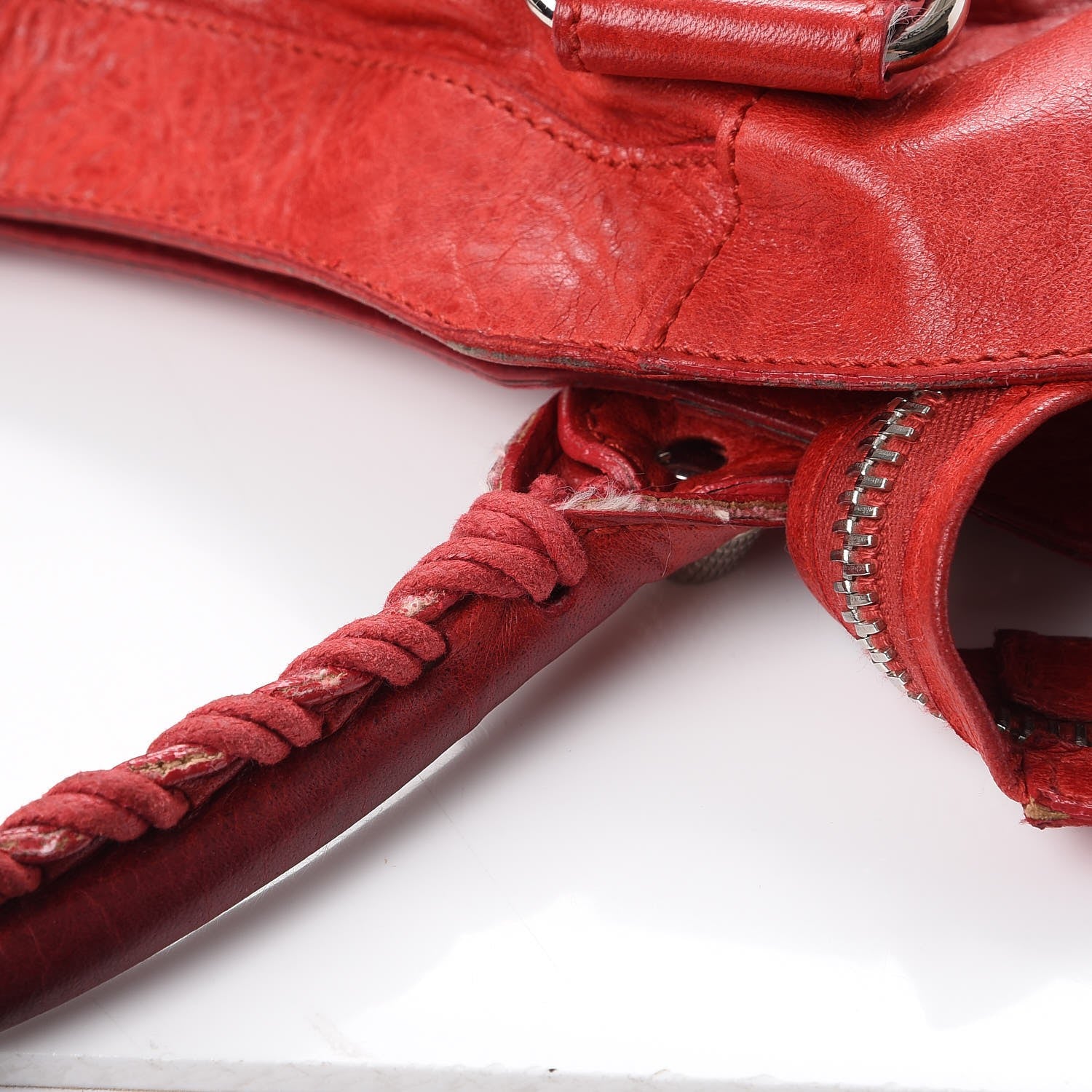 Balenciaga Agneau Giant 21 Silver Hardware City Bag Tomato 11 of 21