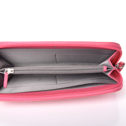 Chanel Patent Calfskin Lucky Symbols Zip Around Wallet Fuchsia 5 of 20