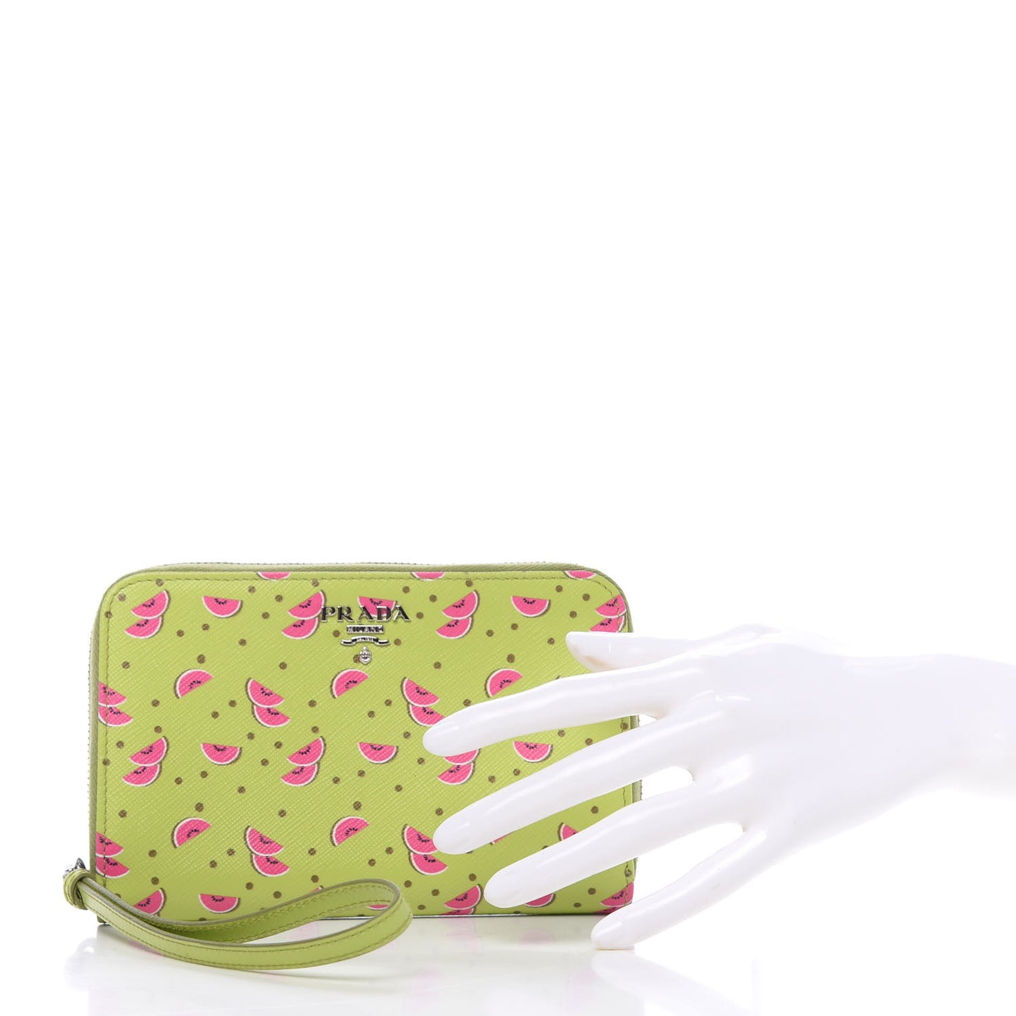 Saffiano Watermelon Print Phone Wristlet Wallet Erba