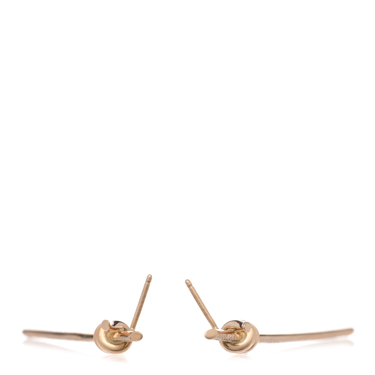 Tiffany 18K Rose Gold Diamond Tiffany Knot Drop Earrings 3 of 4