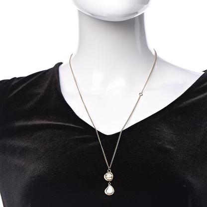 Chanel Gripoix CC Pendant Necklace Gold 2 of 5