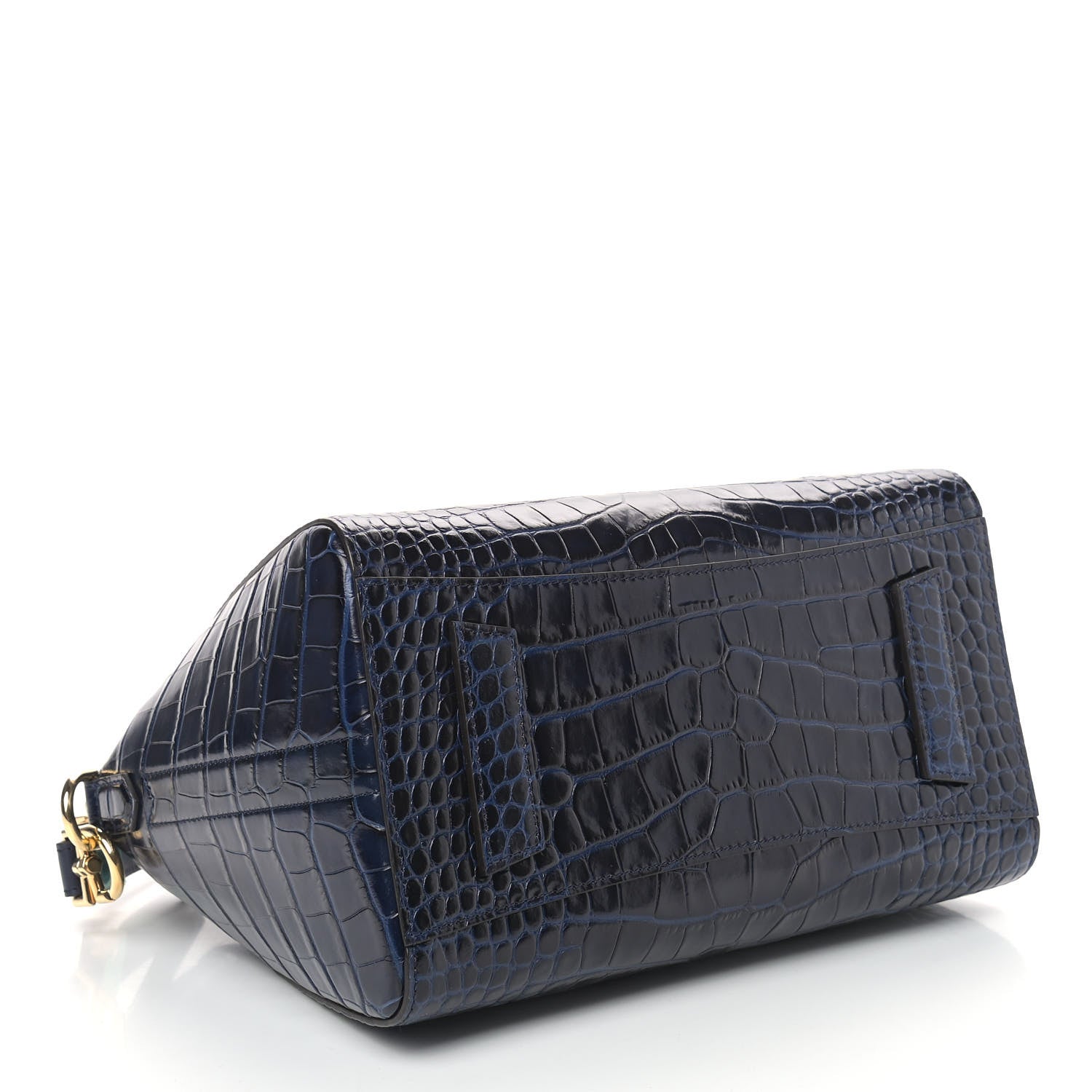 Givenchy Calfskin Crocodile Embossed Small Antigona Deep Blue 4 of 9