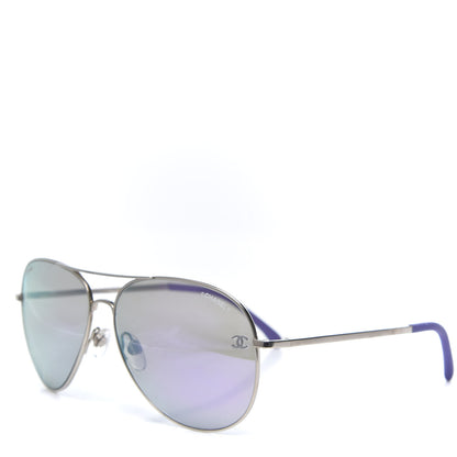 Chanel Polarized CC Aviator Sunglasses 4189-T-Q Purple 8 of 10