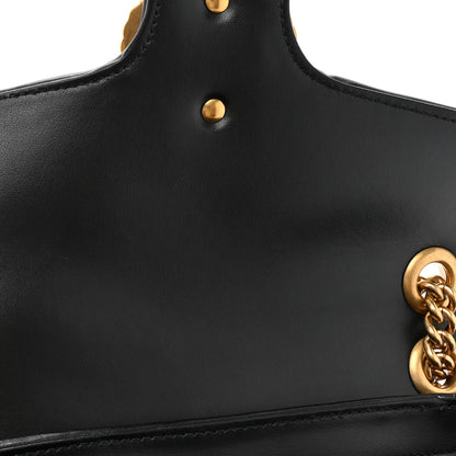 Gucci Velvet Matelasse Double G Studs Small Torchon GG Marmont Shoulder Bag Black 11 of 11