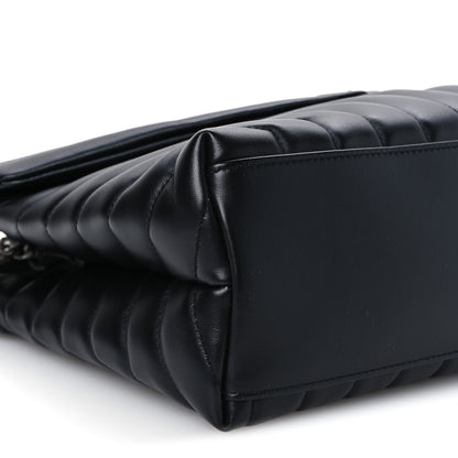 Saint Laurent Calfskin Y Quilted Monogram Medium Loulou Chain Satchel Black 10 of 11