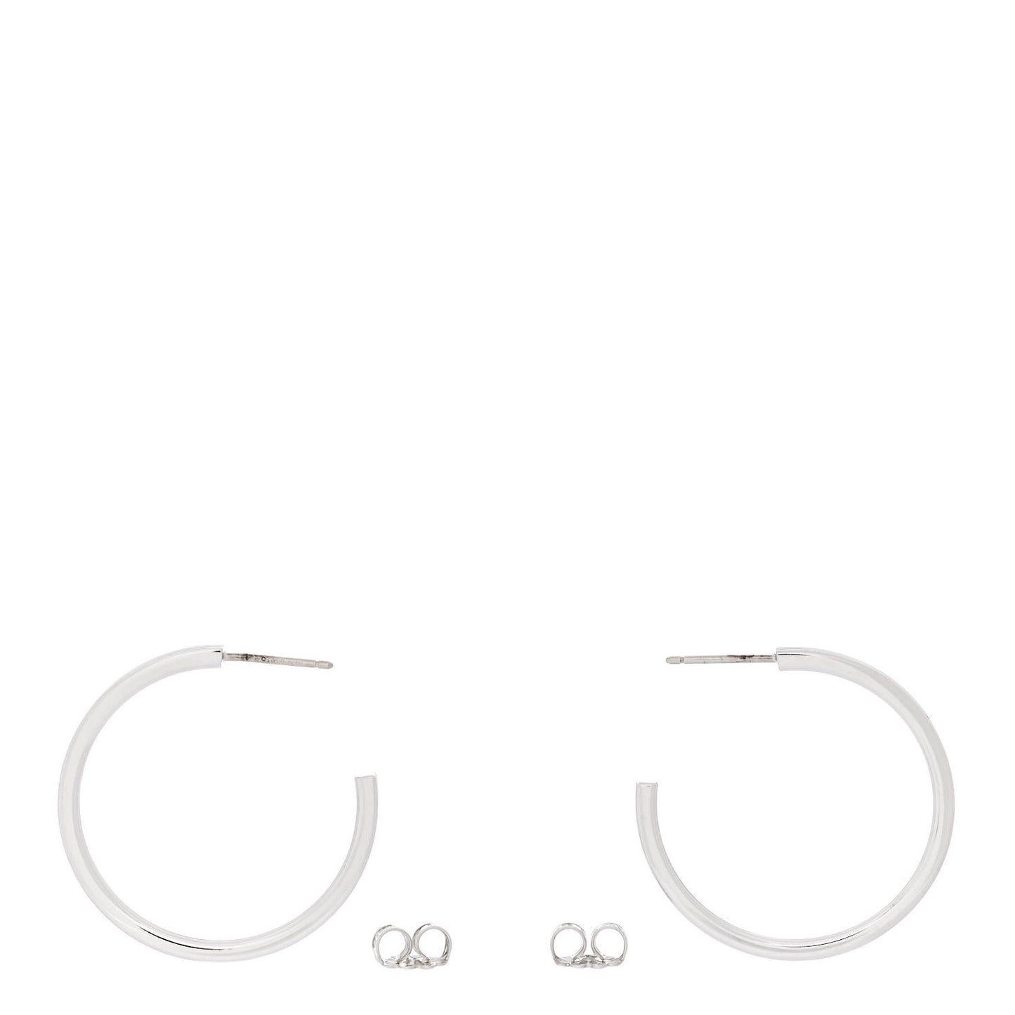 Sterling Silver 1837 Medium Narrow Hoop Earrings