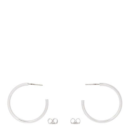 Tiffany Sterling Silver 1837 Medium Narrow Hoop Earrings 3 of 4
