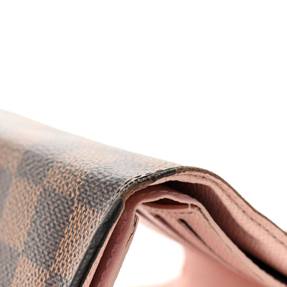 Louis Vuitton Damier Ebene Victorine Wallet Rose Ballerine 6 of 10