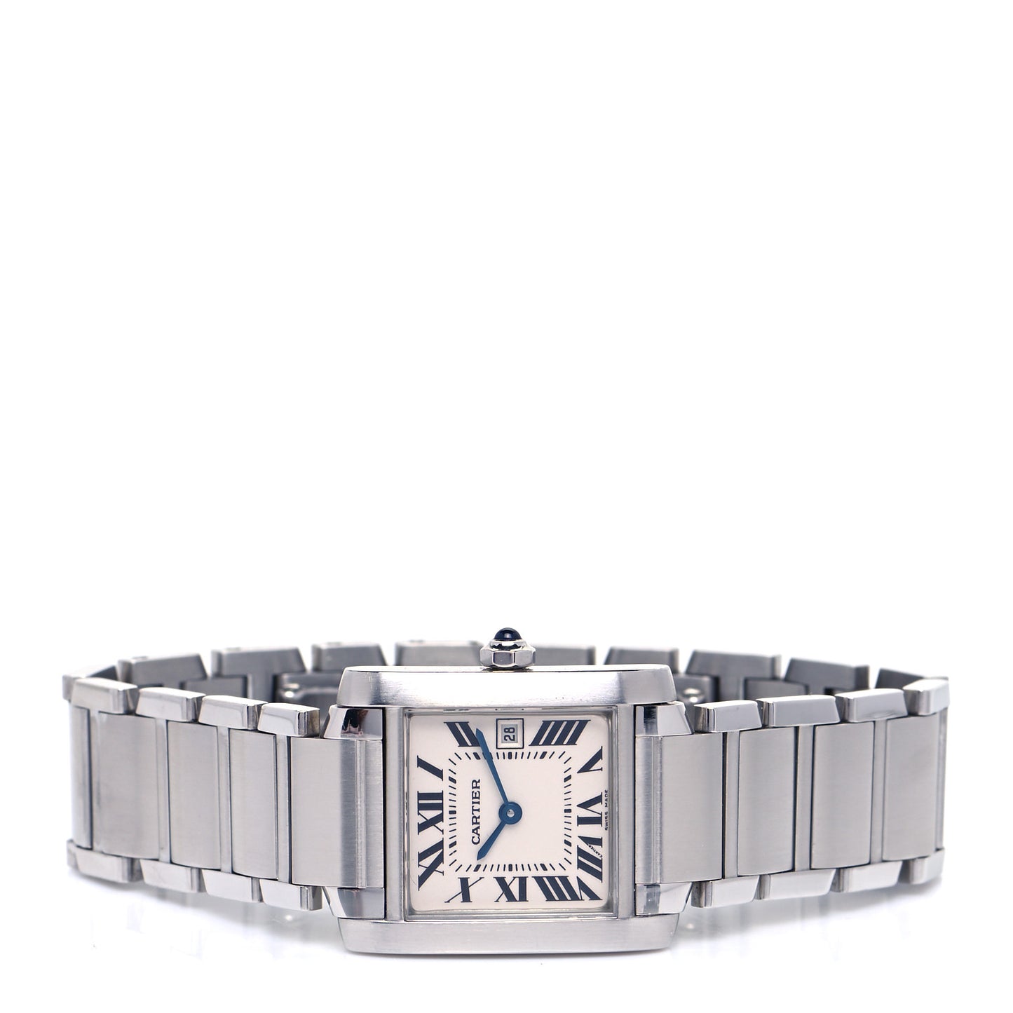 Stainless Steel 25mm Tank Francaise Quartz Watch